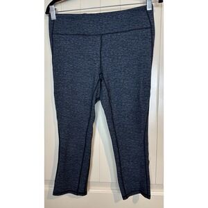 Activewear Women's Leggins‎ Gap Fit Black gray Cropped Leggings Sz M GUC